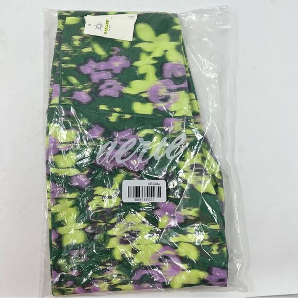 Offline By Aerie Real Me High Waisted Crossover 7/8 Leggings Size LS Floral NEW - Picture 10 of 10